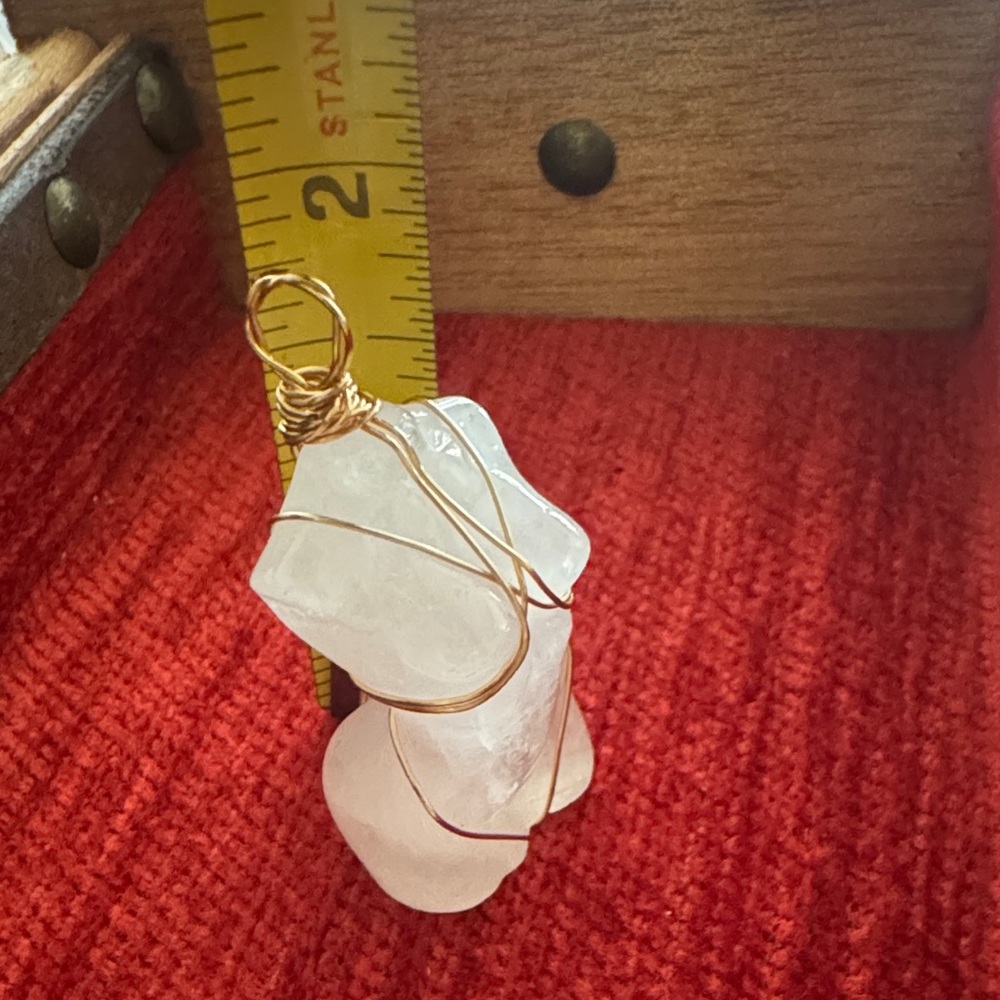 Wire Wrapped Quartz Pendant - Picture 2 of 8